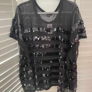NWT Torrid Large Sequin Stripe Top 6X